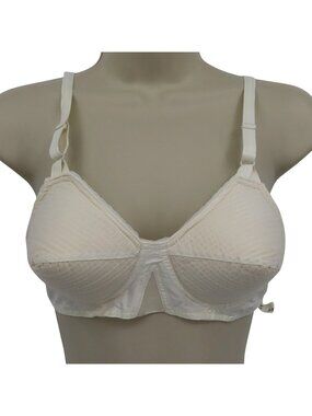 VTG Formfit Rogers 32B Bra Inflation White Padded Cone Bullet Pointy Rockabilly